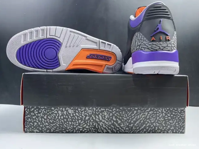 Rep LUCY 3 Purple Air 050 Retro Black Court CT8532 Jordan 0515